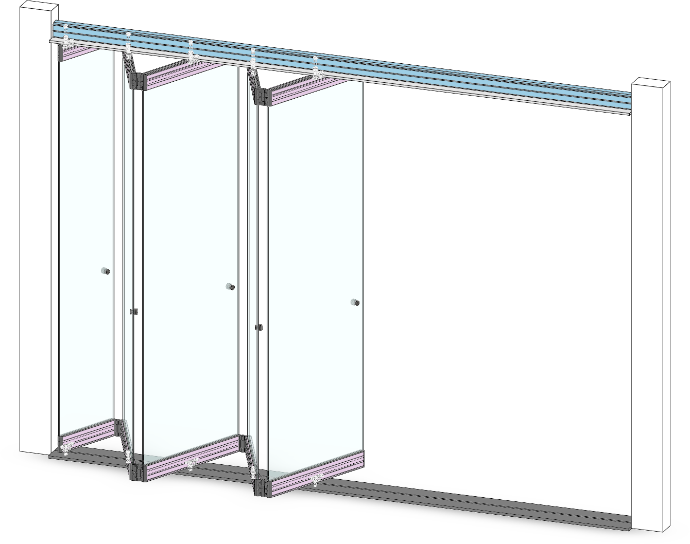 Faltschiebewand teilw. geöffnet